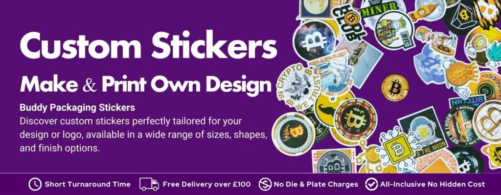 Customisable Sticker Custom Stickers UK - Custom Printed Stickers Free Delivery