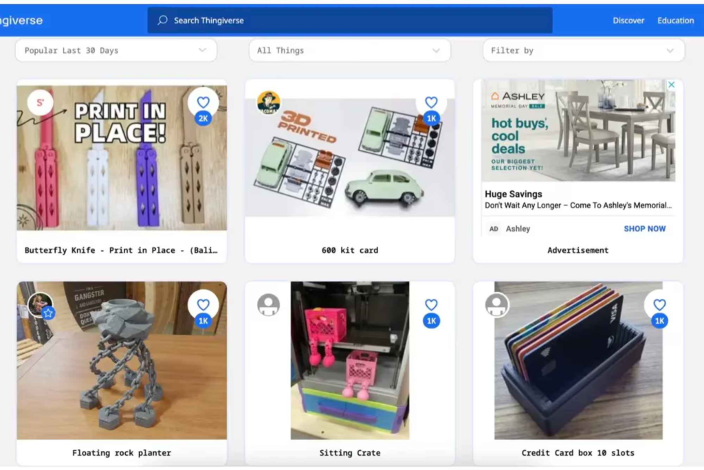 3D Printing Design Website