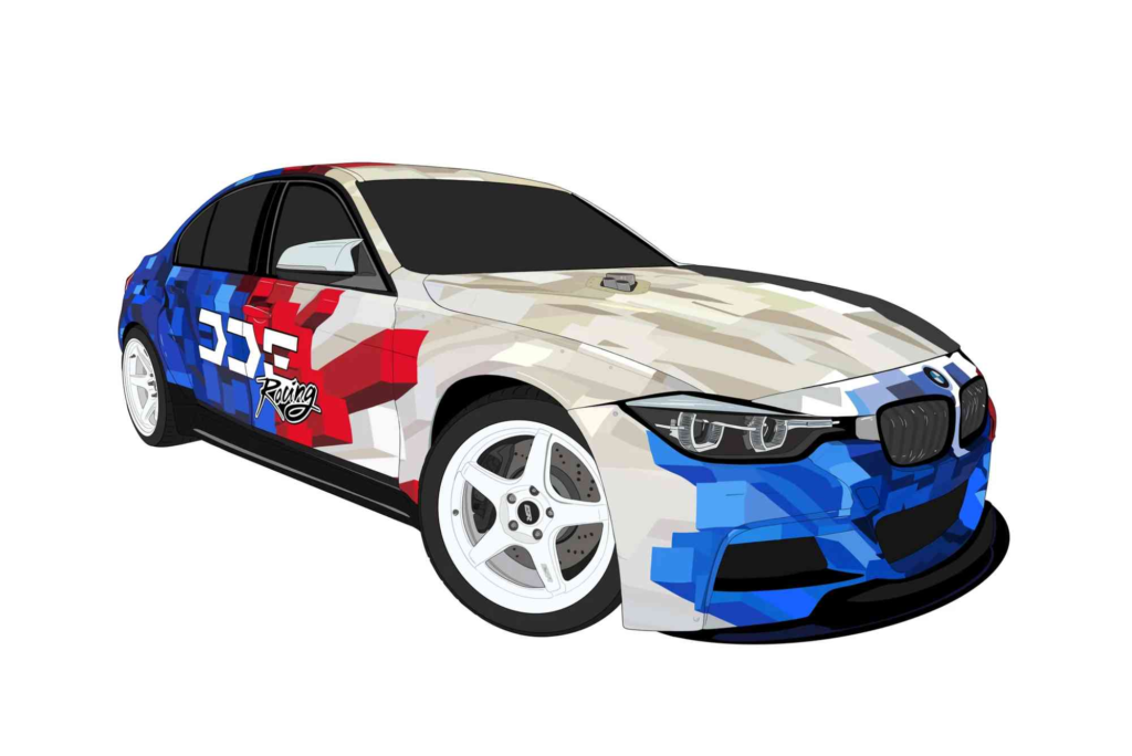 Drift Car Sticker Design