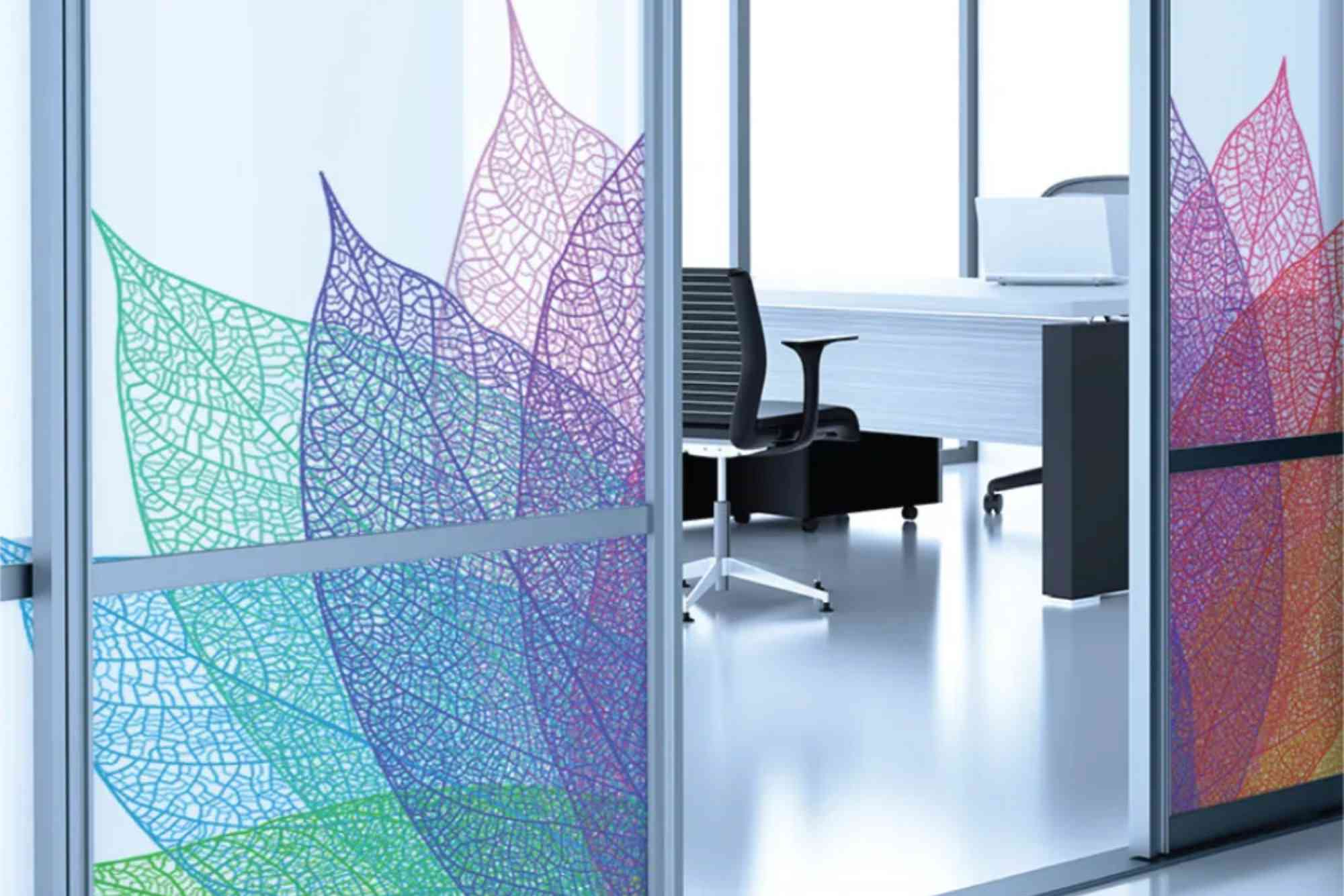 Modern Office Glass Sticker Design