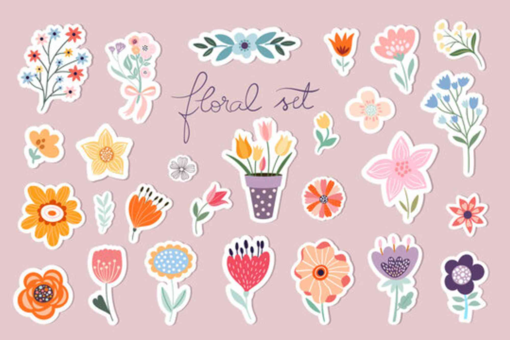 Sticker Design Flower