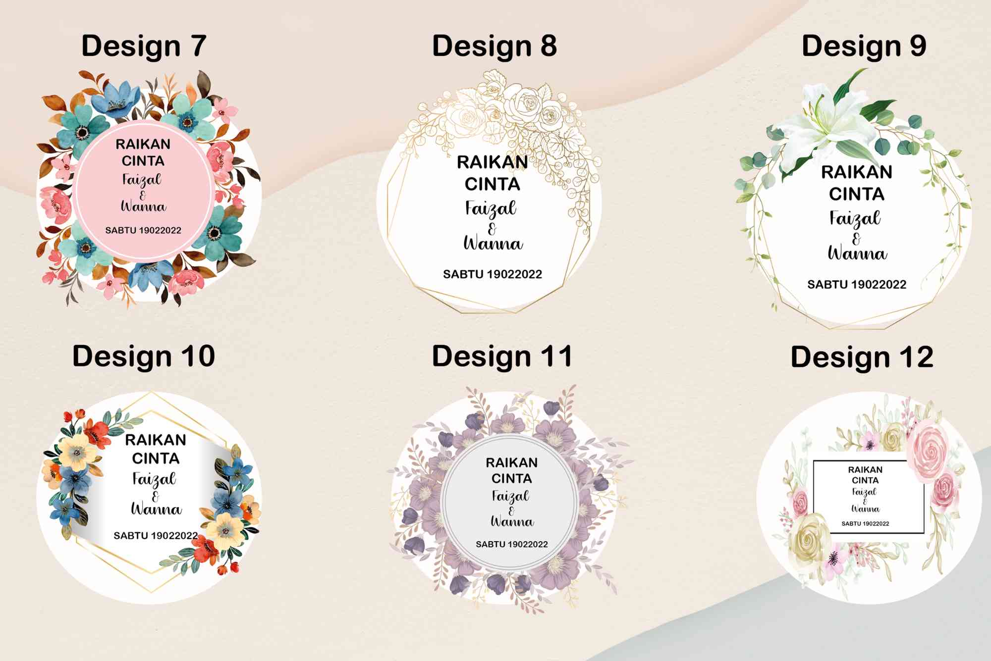 Door Gift Sticker Design