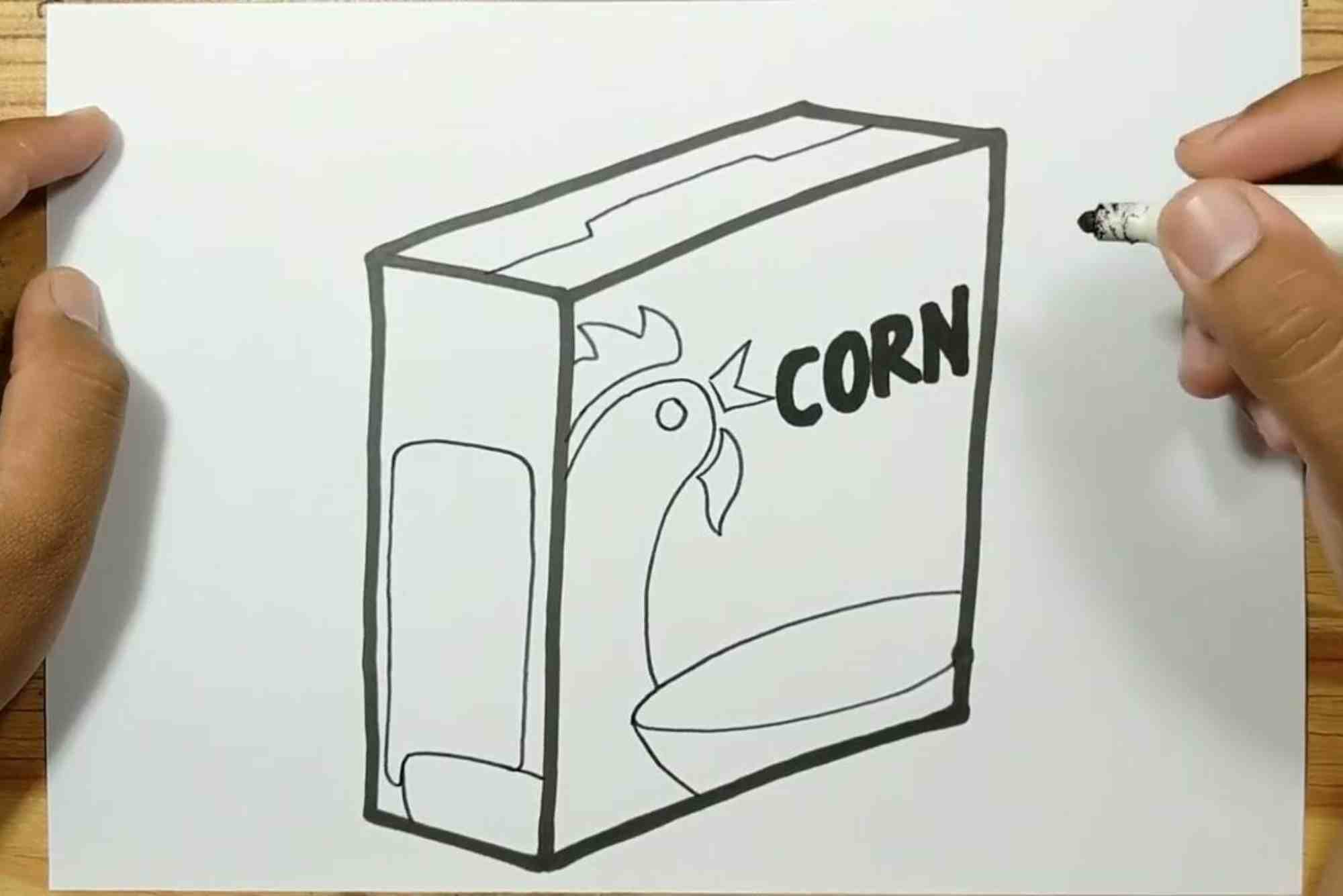 Cereal Box Design Drawing