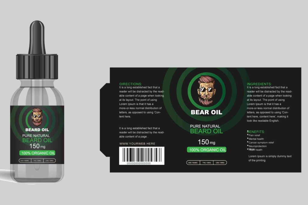 Beard Oil Label Design