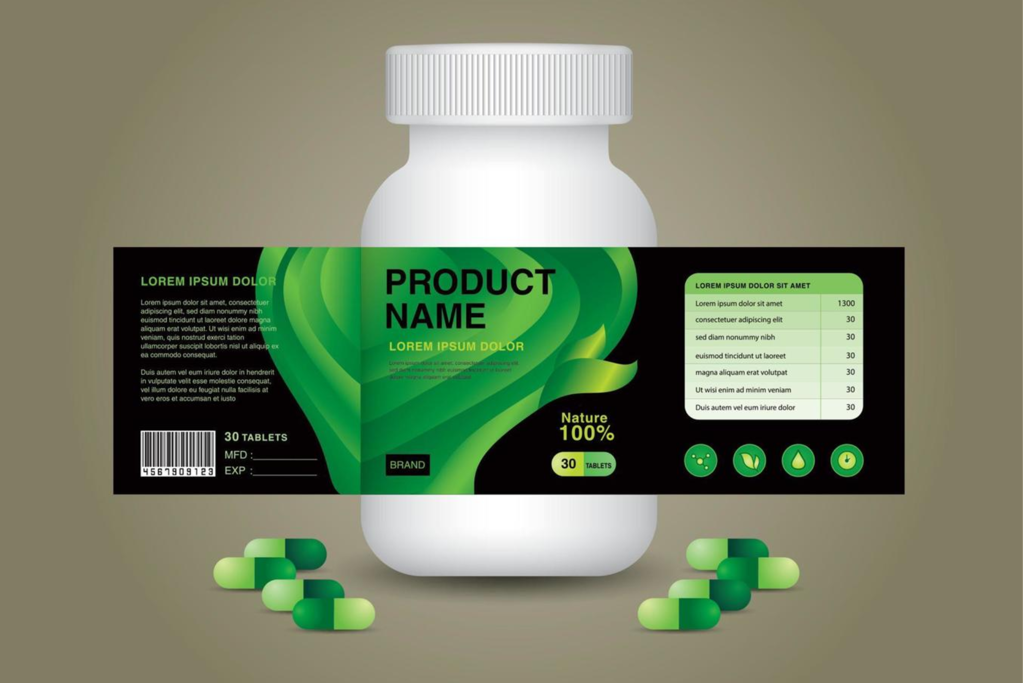 Medicine Bottle Label Design