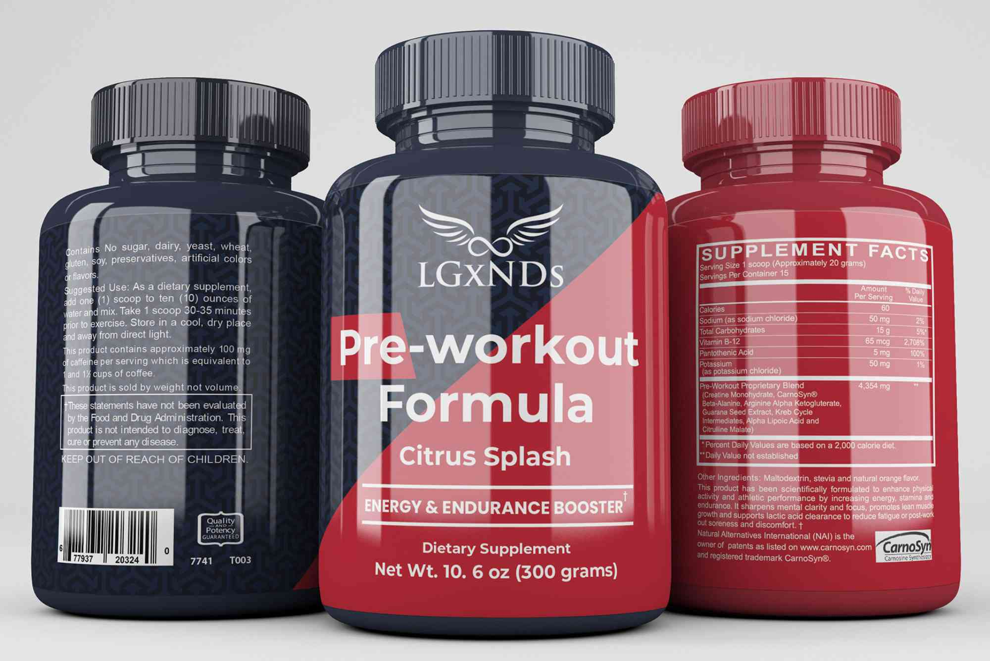 Supplement Bottle Label Design