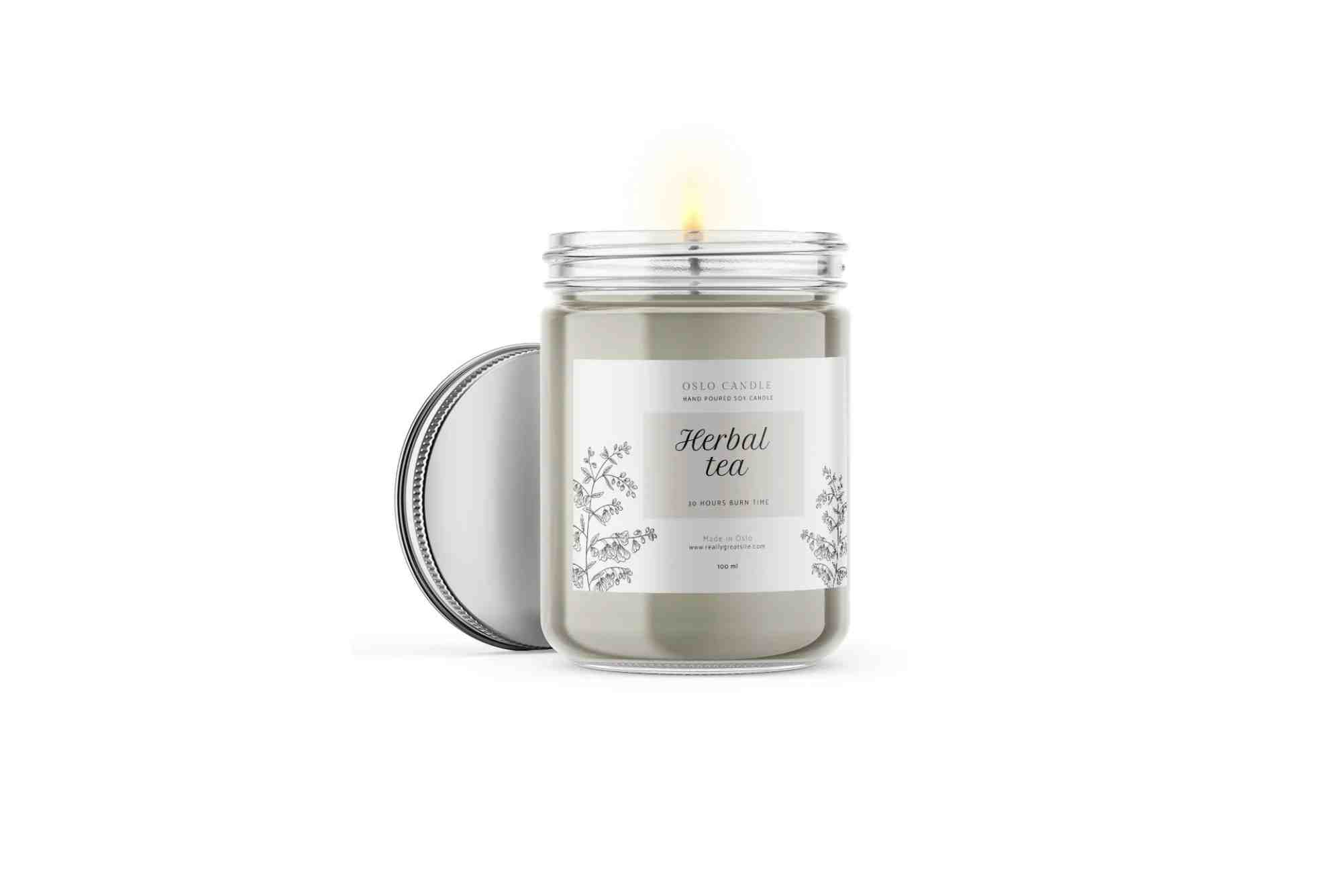 Candle Jar Label Design