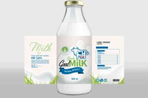 Milk Bottle Label Design