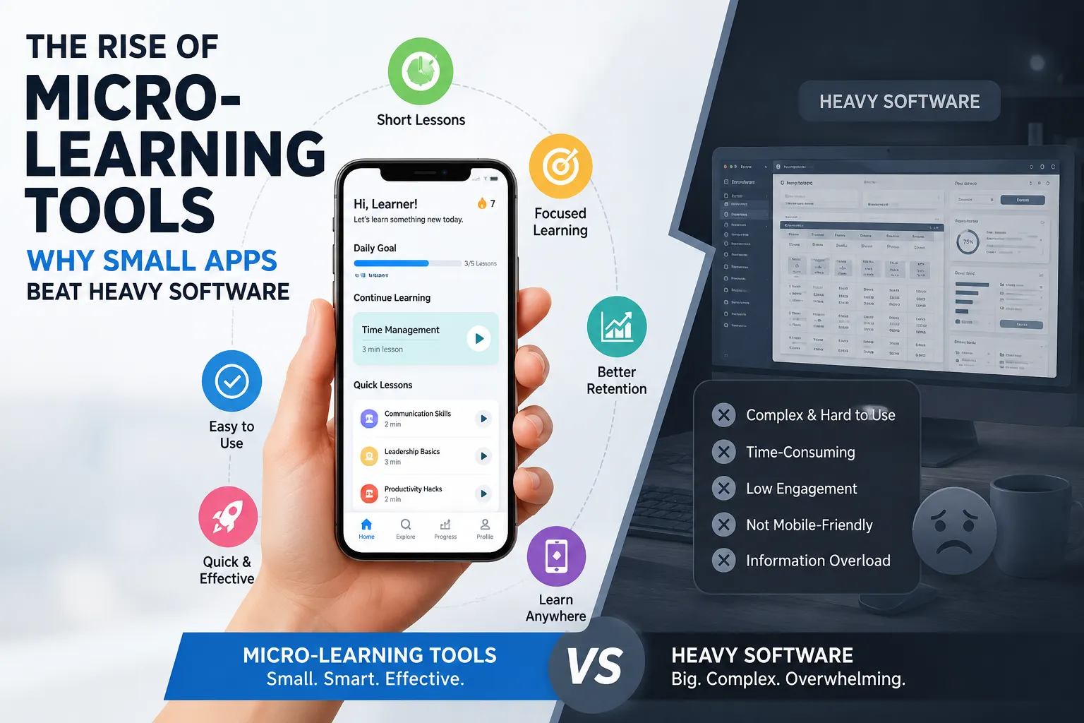 Rise of Micro-Learning Tools Over Heavy Software