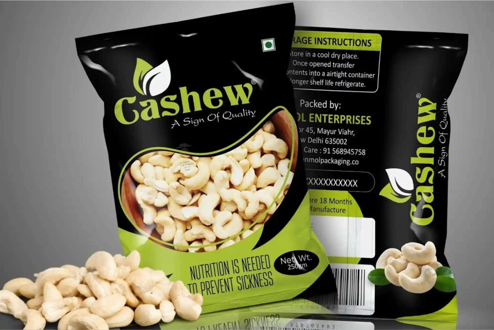 dry fruits packaging design